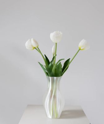 Artificial Layered Tulips White  3 lag