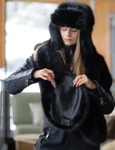 Hovedbilde Fuskepels stola sort