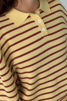 Adanne Stripe Yellow/Rust